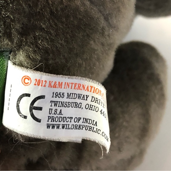 Wild Republic 14 inch Grey Elephant Realistic Stuffed Animal Plush 2012 - Picture 4 of 5